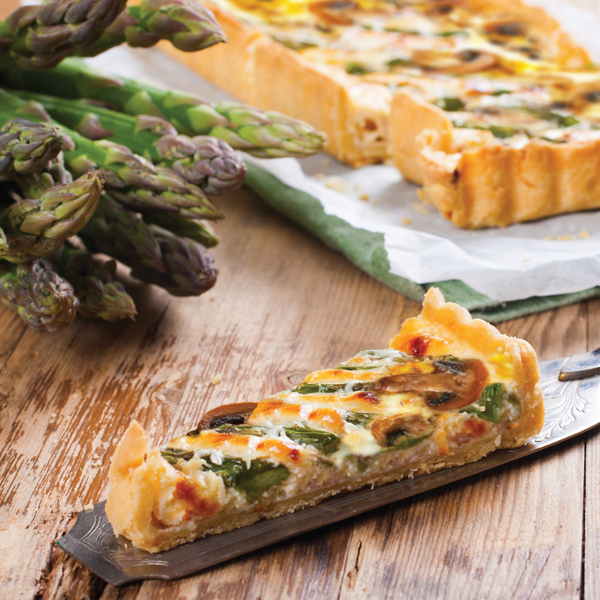 Baked Asparagus  Mushroom Tart