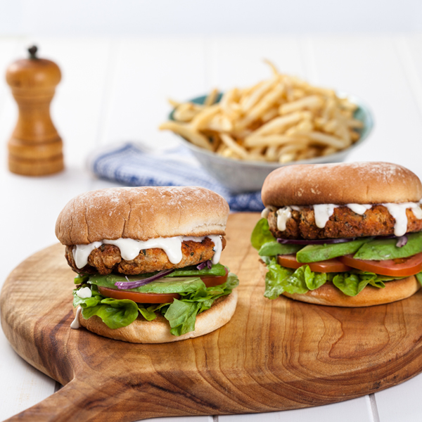 Salmon Burger with Seafood Sauce Recipe NZ Edmonds Cooking
