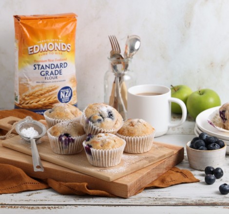 Fruit Muffin with pack shot